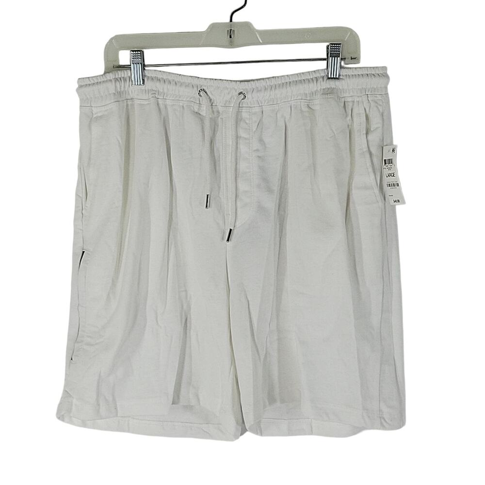 Alfani AlfaTECH Moisture Wicking Shorts, White, Sz L, NWT